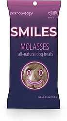 Petknowledgy by Spunky Pup Snack Pack Smiles Molasses Dog Treat, 2.5-oz bag, case of 8