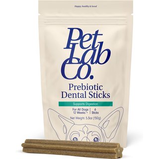 PetLab Co. Prebiotic Dental Sticks Dog Dental Chews, 6 count slide 1 of 7