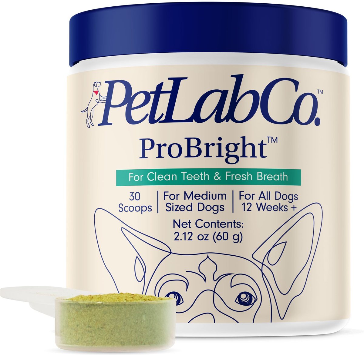 Is Petlab Co Good For Dogs PETLAB CO. ProBright Dog Dental Powder for Medium Dogs - Chewy.com