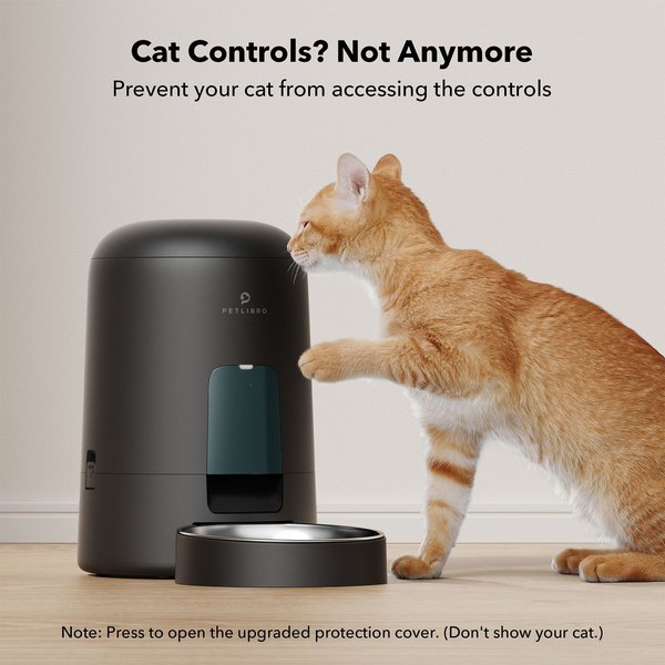 Show full view: Petlibro Air Automatic Cat Feeder with Battery Powered Dog & Cat Food Dispenser, Black, 2-litter slide 4 of 12