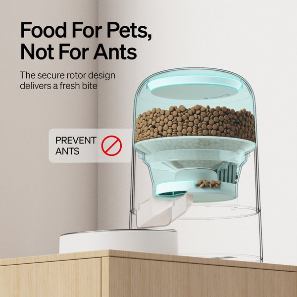 Petlibro Air Automatic Cat Feeder with Battery Powered Dog & Cat Food Dispenser, White, 2-liter