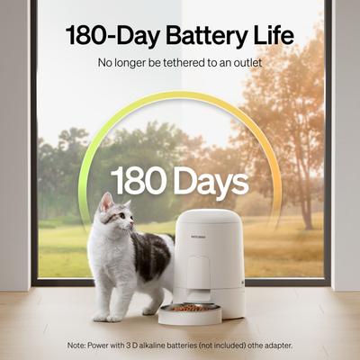 Show full view: Petlibro Air Automatic Cat Feeder with Battery Powered Dog & Cat Food Dispenser, White, 2-litter slide 6 of 12