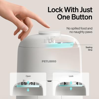 Show full view: Petlibro Air Automatic Cat Feeder with Battery Powered Dog & Cat Food Dispenser, White, 2-litter slide 3 of 12