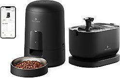 Petlibro Automatic Cat Feeder & Wireless Cat Fountain Set, Black