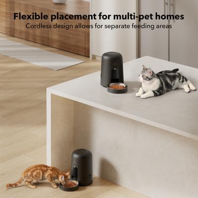Show full view: Petlibro Automatic Cat Feeder & Wireless Cat Fountain Set, Black slide 4 of 10