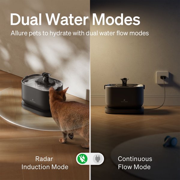 Show full view: Petlibro Dockstream Battery Operated Cat Water Fountain + 1 Replacement Wireless Pump, 84-oz, Black slide 7 of 10