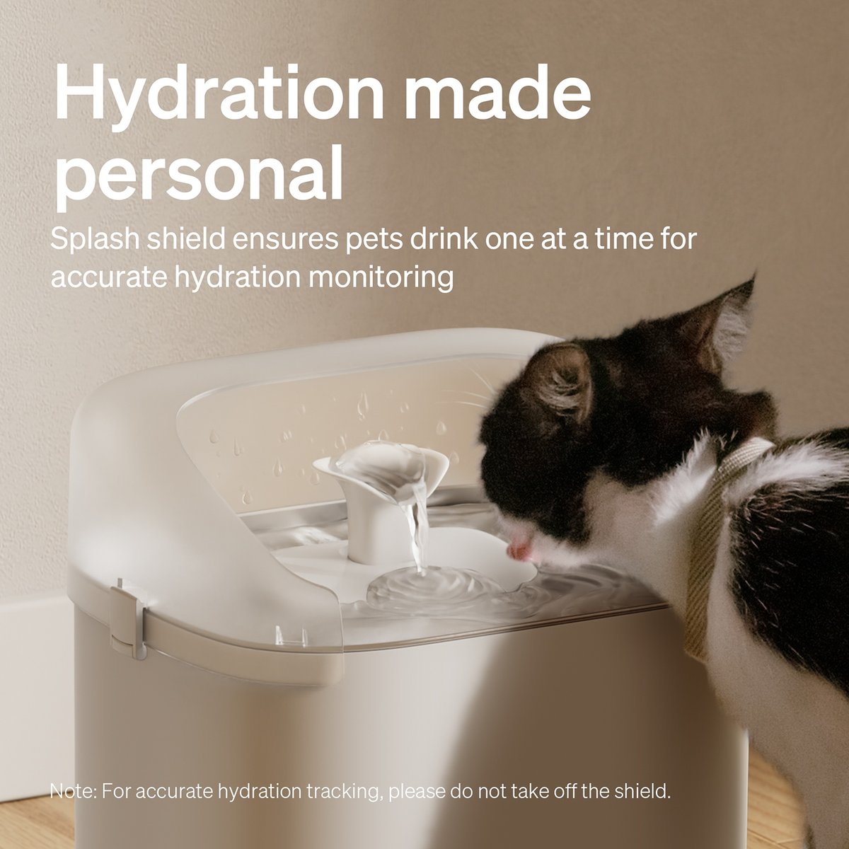 Petlibro Dockstream RFID Smart Stainless Steel Cat Water Fountain, White, 3-L