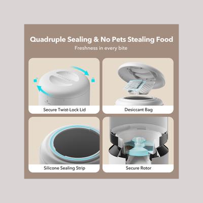 Show full view: Petlibro Granary Automatic Two Cat & Dog Feeder + 3 Pet Food Desiccant Bags, 5L slide 6 of 13