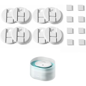 Petlibro PLWF008 Capsule Fountain 2 Months Set of Replacement Filters for Dogs Water Dispensers, White, 8 count