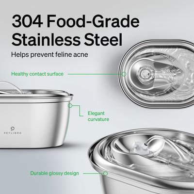 Show full view: Petlibro Stainless Steel Dog & Cat Fountain, 101-oz slide 2 of 12