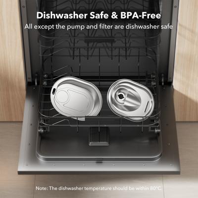 Show full view: Petlibro Stainless Steel Dog & Cat Water Fountain, 3-L + 1 Replacement Water Pump slide 7 of 8