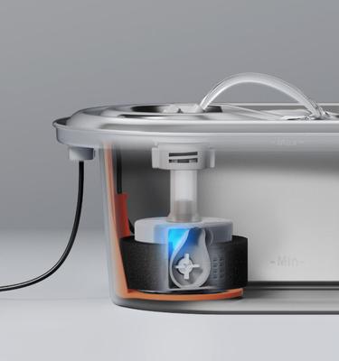 Show full view: Petlibro Stainless Steel Dog & Cat Water Fountain, 3-L + 1 Replacement Water Pump slide 4 of 8