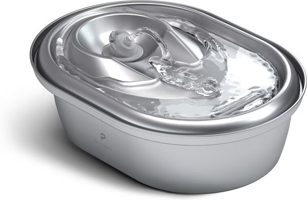 Show full view: Petlibro Stainless Steel Dog & Cat Water Fountain, 2-L + 1 Replacement Water Pump slide 2 of 8
