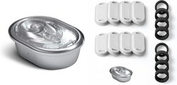 Petlibro Stainless Steel Dog & Cat Water Fountain, 2-L + Replacement Filters, 8 count