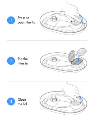 Show full view: Petlibro Stainless Steel Dog & Cat Water Fountain, 2-L + Replacement Filters, 8 count slide 8 of 9