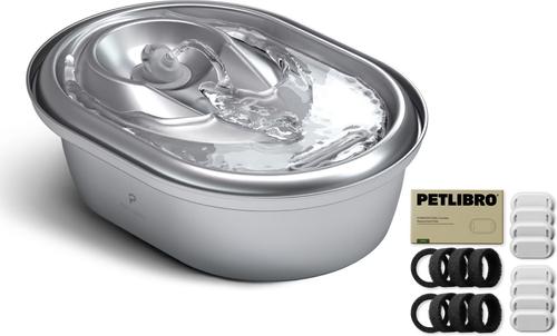 Show full view: Petlibro Stainless Steel Dog & Cat Water Fountain with Fountain Replacement Filters, 8 count slide 1 of 10