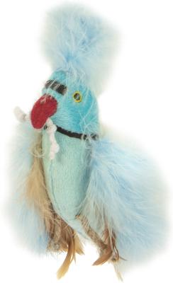 Show full view: Petlinks Blue Beauty Lush Plush Catnip & Silvervine Bird & Feather Cat Toy, Blue, Small slide 2 of 6