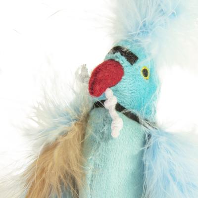 Show full view: Petlinks Blue Beauty Lush Plush Catnip & Silvervine Bird & Feather Cat Toy, Blue, Small slide 3 of 6
