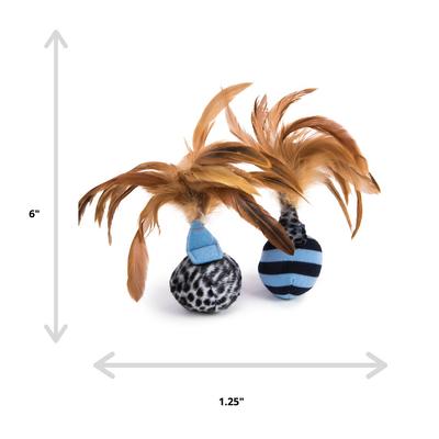 Show full view: Petlinks Feather Flips Feathered Ball Cat Toy slide 2 of 10