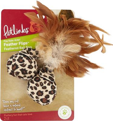 Show full view: Petlinks Feather Flips Feathered Ball Cat Toy slide 5 of 10