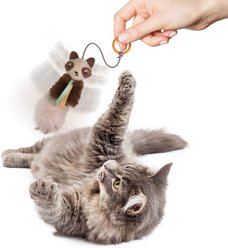 Petlinks HappyNip Sneaky Swinger Bouncy Dangle Plush Raccoon Cat Toy, Brown, Medium slide 2 of 6