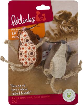 Show full view: Petlinks Lil' Critters Mice Cat Toy with Catnip, 2 count slide 9 of 10