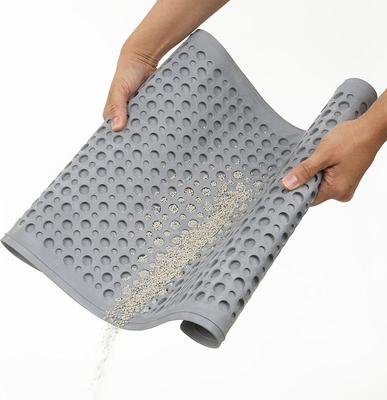 Show full view: Petlinks Purrfect Paws Cat Litter Mat, Large, Gray slide 2 of 9