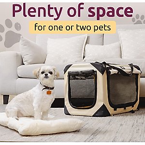 PetLuv Premium Soft-Sided Cat & Dog Carrier, Tan, Large