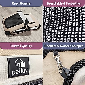 PetLuv Premium Soft-Sided Cat & Dog Carrier, Tan, Large