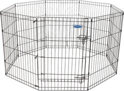 Petmate 8-Panel Wire Dog Exercise Pen with Door, Black, Large slide 2 of 5
