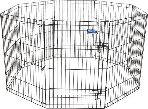 Show full view: Petmate 8-Panel Wire Dog Exercise Pen with Door, Black, Large slide 2 of 7