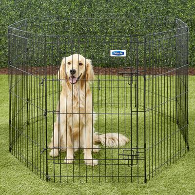 Show full view: Petmate 8-Panel Wire Dog Exercise Pen with Door, Black, Large slide 4 of 7