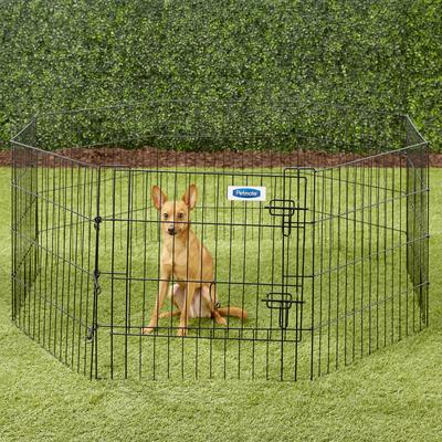 Show full view: Petmate 8-Panel Wire Dog Exercise Pen with Door, Black, Medium slide 5 of 8