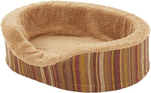 Show full view: Petmate Antimicrobial Deluxe Bolster Cat & Dog Bed with Removable Cover, Color Varies slide 3 of 6