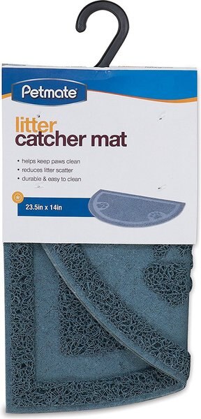 Petmate Catcher Mat, Half Circle, Ice Blue