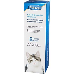 Petmate Drawstring Hi-Back Litter Pan Liners, Jumbo