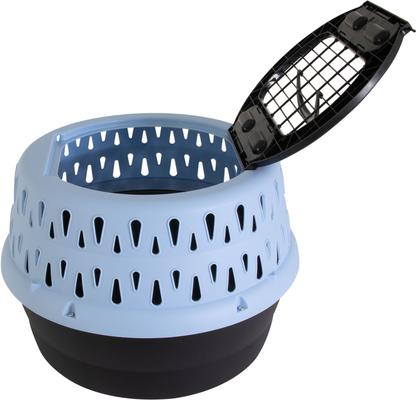 Show full view: Petmate Get A Round Ergonomic Airline Approved Dog & Cat Carrier, Clear Sky, 19-in slide 2 of 10
