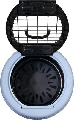 Show full view: Petmate Get A Round Ergonomic Airline Approved Dog & Cat Carrier, Clear Sky, 19-in slide 3 of 10