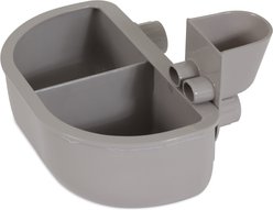 Petmate No-Spill Double Diner Plastic Kennel Dog Bowl, 1.6-cup