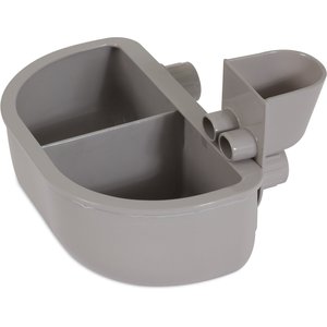 Petmate No-Spill Double Diner Plastic Kennel Dog Bowl, 1.6-cup
