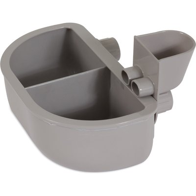 Petmate Petmate No-Spill Double Diner Plastic Kennel Dog Bowl, 1.6-cup
