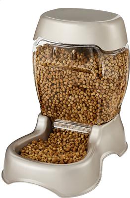 Show full view: Petmate Pearl Pet Cafe Gravity Refill Dog & Cat Feeder, Tan, 24-cup slide 4 of 7