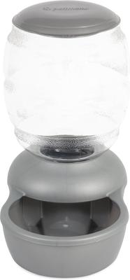 Show full view: Petmate Pearl Replendish Gravity Refill Dog & Cat Feeder with Microban, Brushed Nickel, 18-cup slide 3 of 7