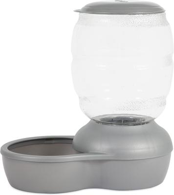 Show full view: Petmate Pearl Replendish Gravity Refill Dog & Cat Feeder with Microban, Brushed Nickel, 18-cup slide 4 of 7
