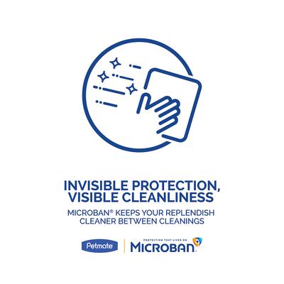 Show full view: Petmate Pearl Replendish Waterer with Microban, Brushed Nickel, 4-gal slide 5 of 10