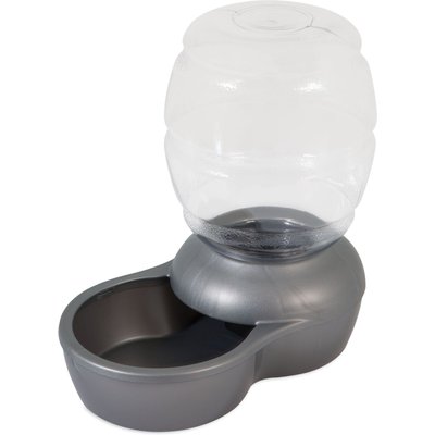Petmate Petmate Pearl Replendish Waterer with Microban, Silver Grey, 1-gal