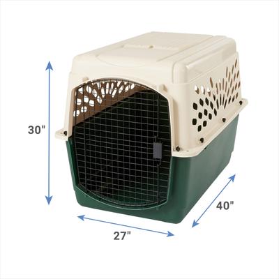 Show full view: Petmate Ruff Maxx Dog & Cat Kennel, Off White/Green, 40-in, 70-90-lbs slide 3 of 10