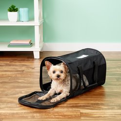 Petmate Soft-Sided Dog & Cat Carrier Bag, Black, up to 10-lbs