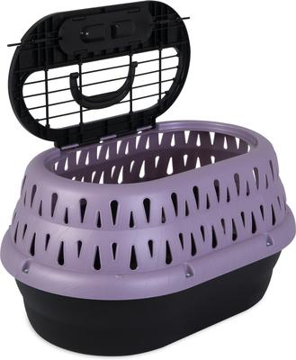Show full view: Petmate Top Load Cat Kennel, Pearl Bubble Grape/Black slide 3 of 8