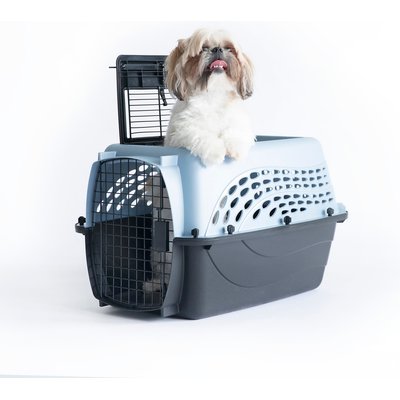 Petmate Petmate Two Door Top Load Dog & Cat Kennel, Blue, 24 inches, up to 15-lbs